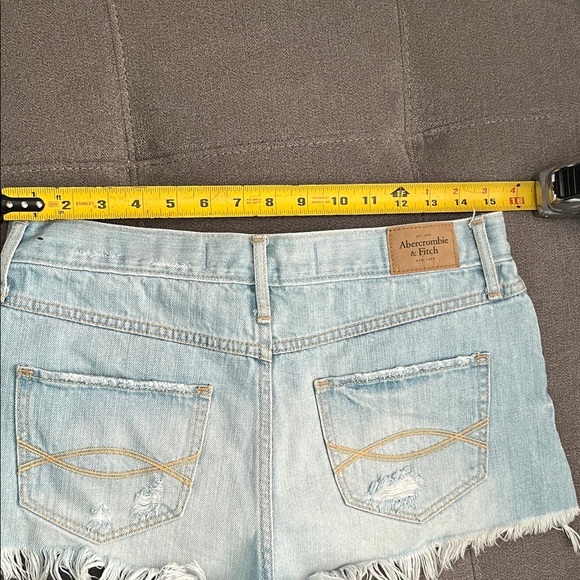 Abercrombie & Fitch Light Blue Denim Shorts used good condition - Picture 6 of 10
